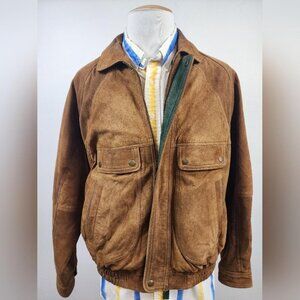 New Zealand Outback Men's Vintage Brown Bomber Jacket, Size Xlarge